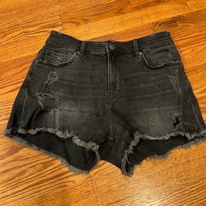 H&M black jean shorts size 4